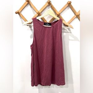 Lulu’s Rosella Back Slit Tank in Dusty Rose Size Medium
